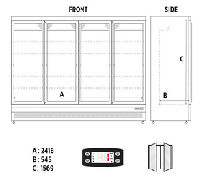 ΨΥΓΕΙΟ ΒΙΤΡΙΝΑ KLIMAITALIA MR 250 TN4 Φωτογραφία 2